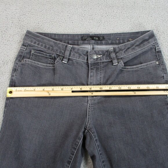 PrAna Jeans Womens 28 Gray Low Rise Straight Skinny Stretch Hike Outdoors 30x29 - Picture 10 of 14